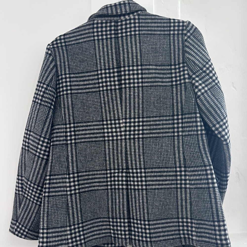GAP Black and White Plaid Jacket